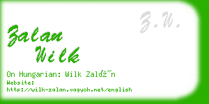 zalan wilk business card